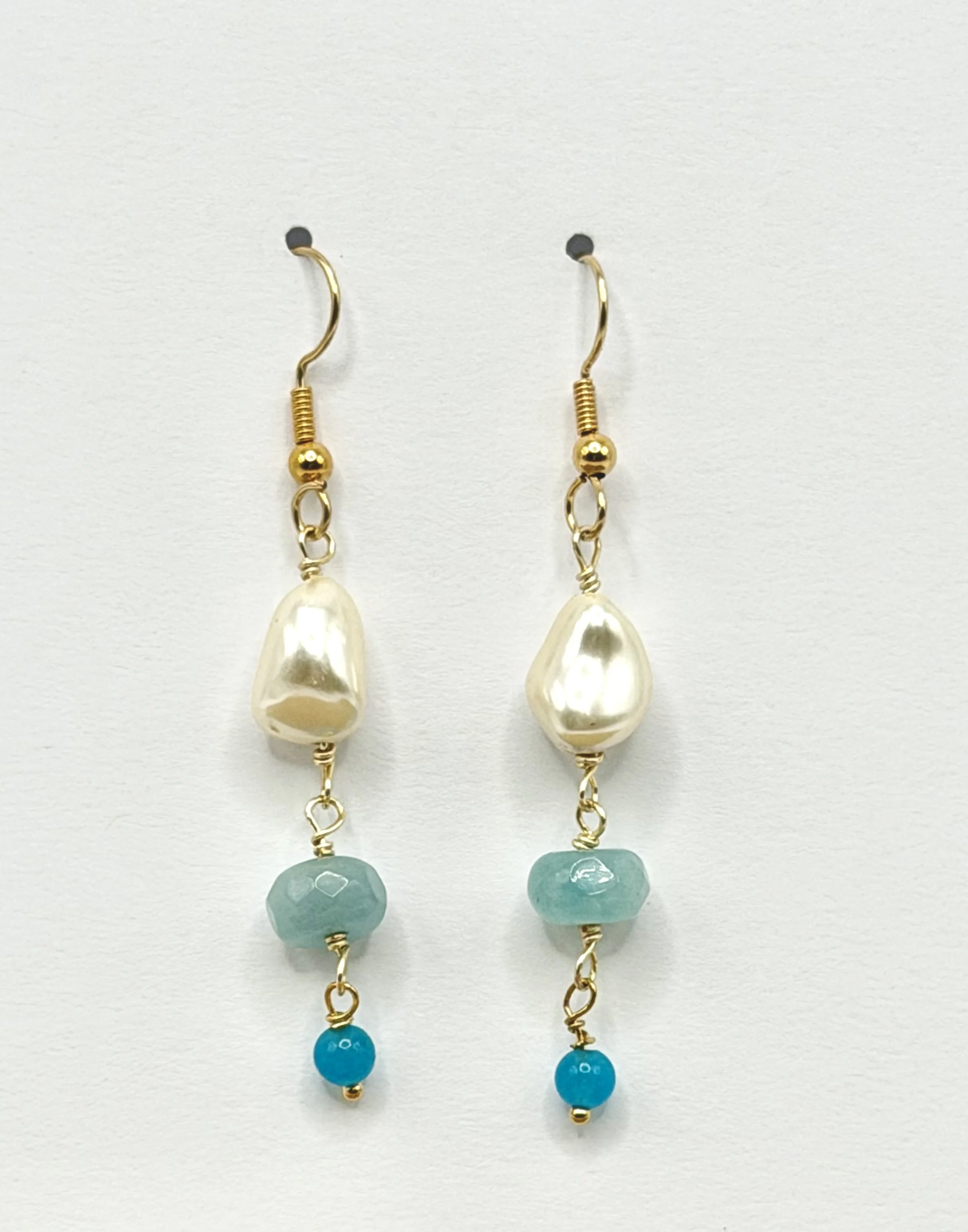 Mother of Pearl & Aventurine Earrings