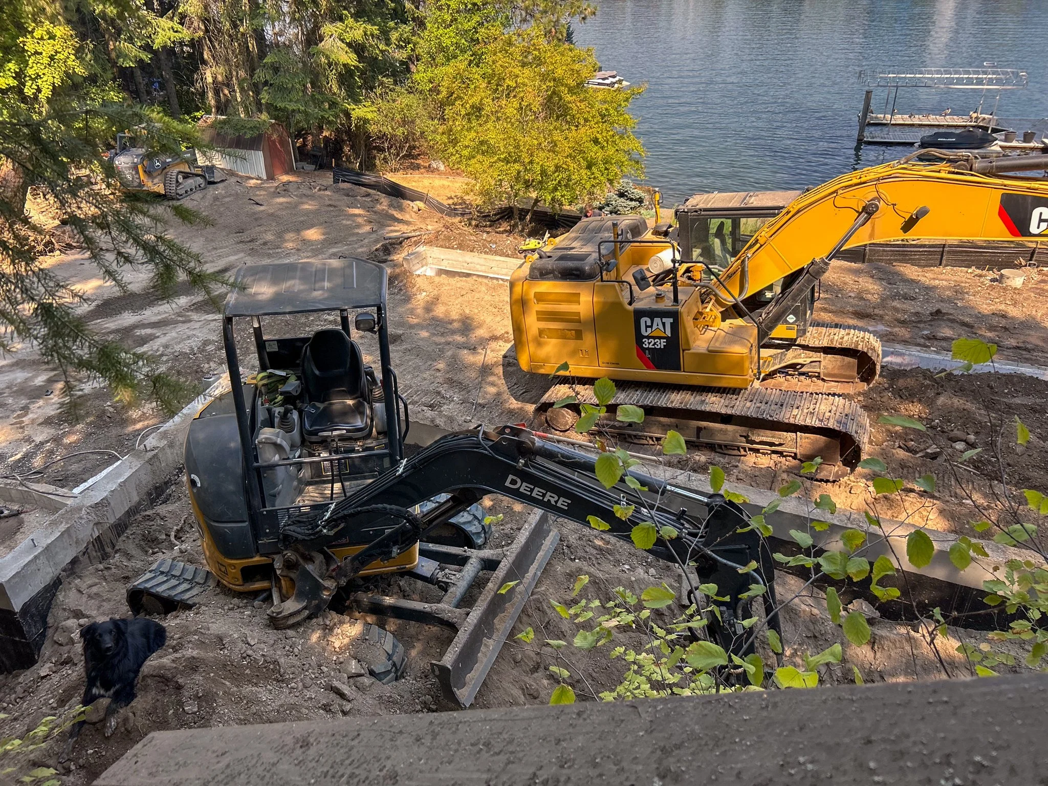 Forming footings and foundation for a lakeside home in North Idaho.