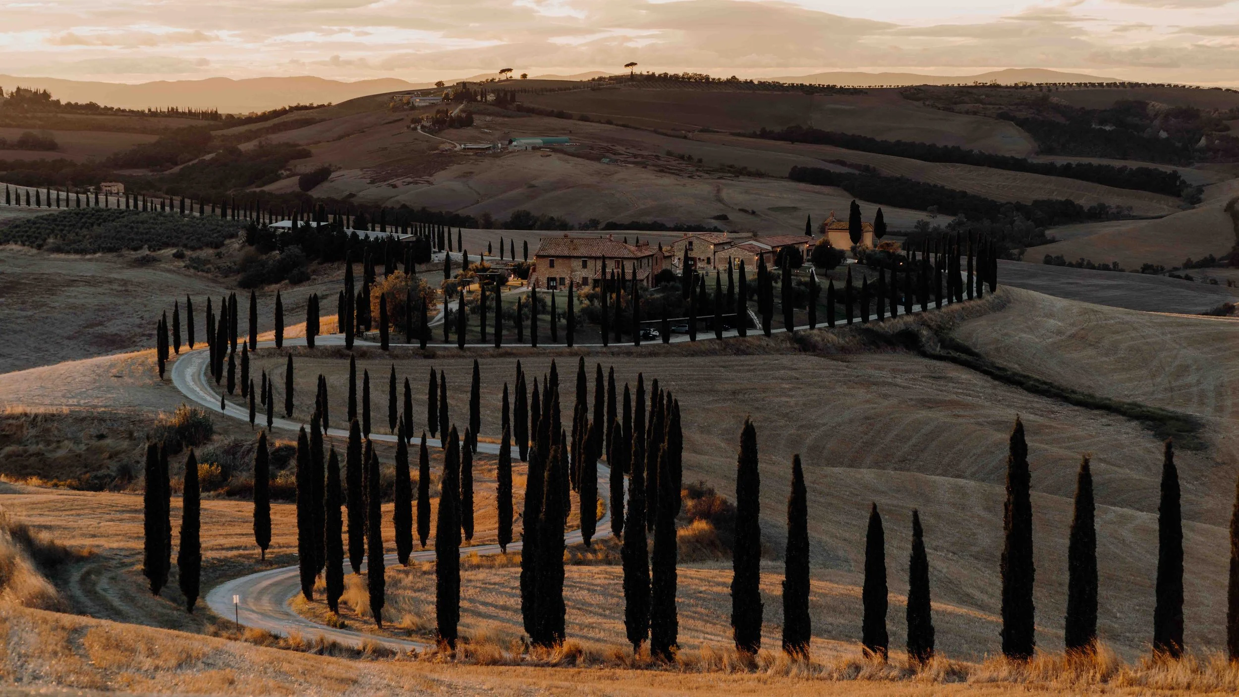 Tuscany Summer landscape at sunset