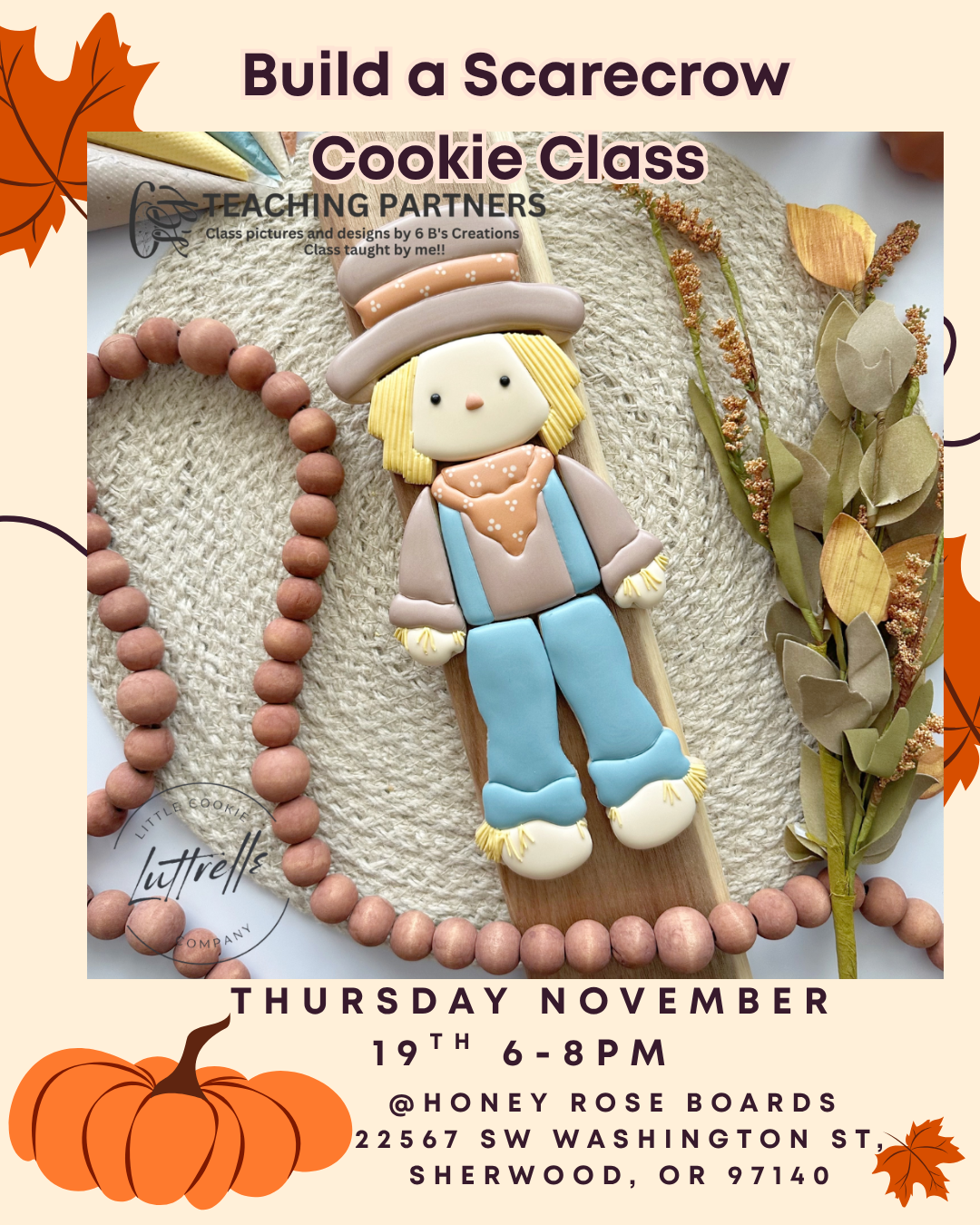Build a Scarecrow Cookie Class - Nov 19