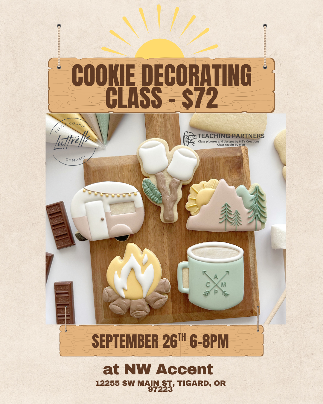 Let's Go Camping Cookie Class - Sept 26