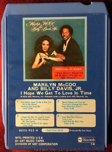 Marilyn McCOO and Billy Davis, Jr. | I Hope We Get To Love In Time | 8-Track Tape (USED)