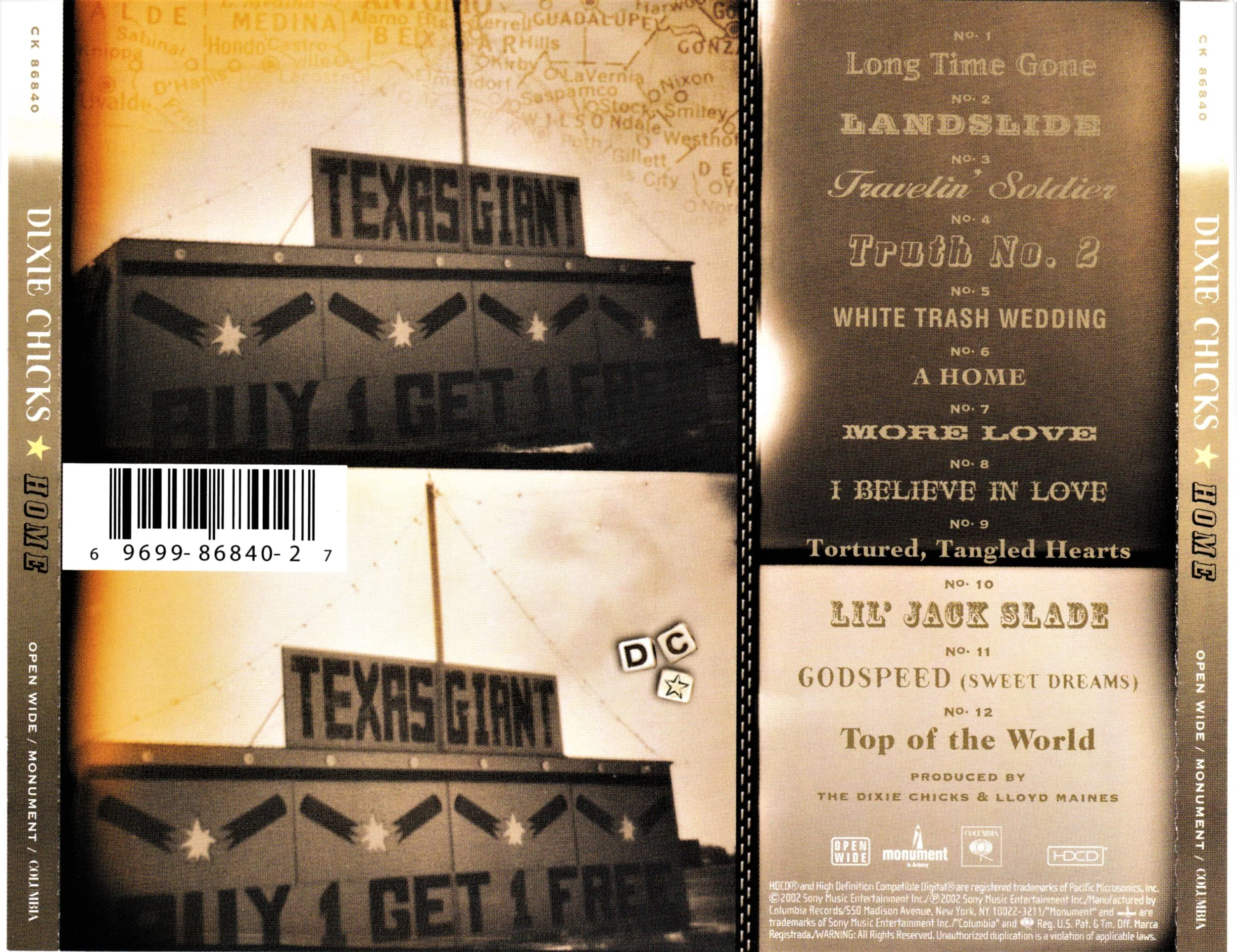 The Dixie Chicks Home CD Back.jpg