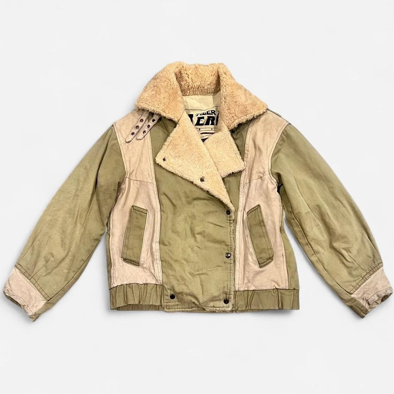 Khaki Aviator Bomber Jacket