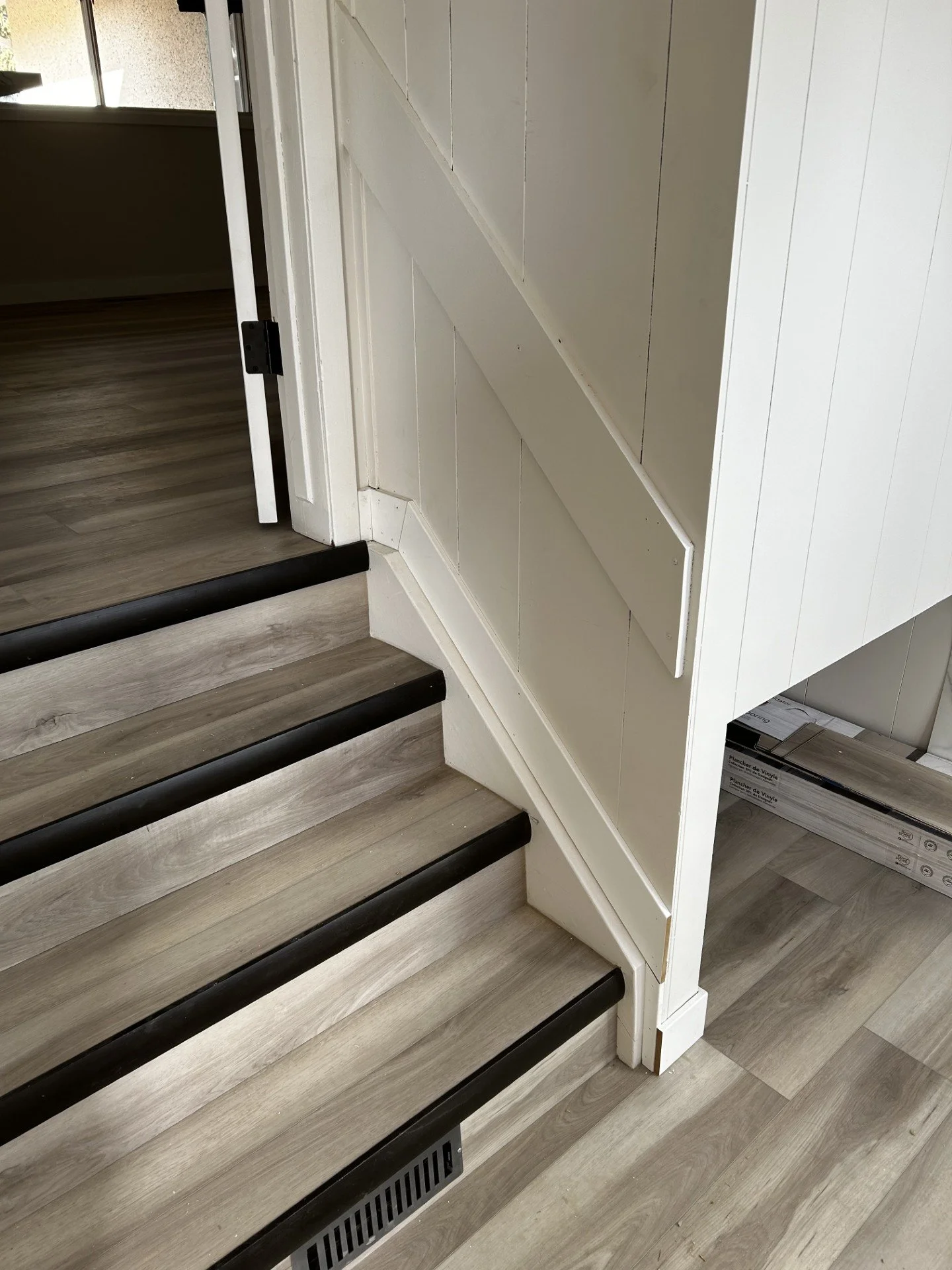 New flooring on stairs