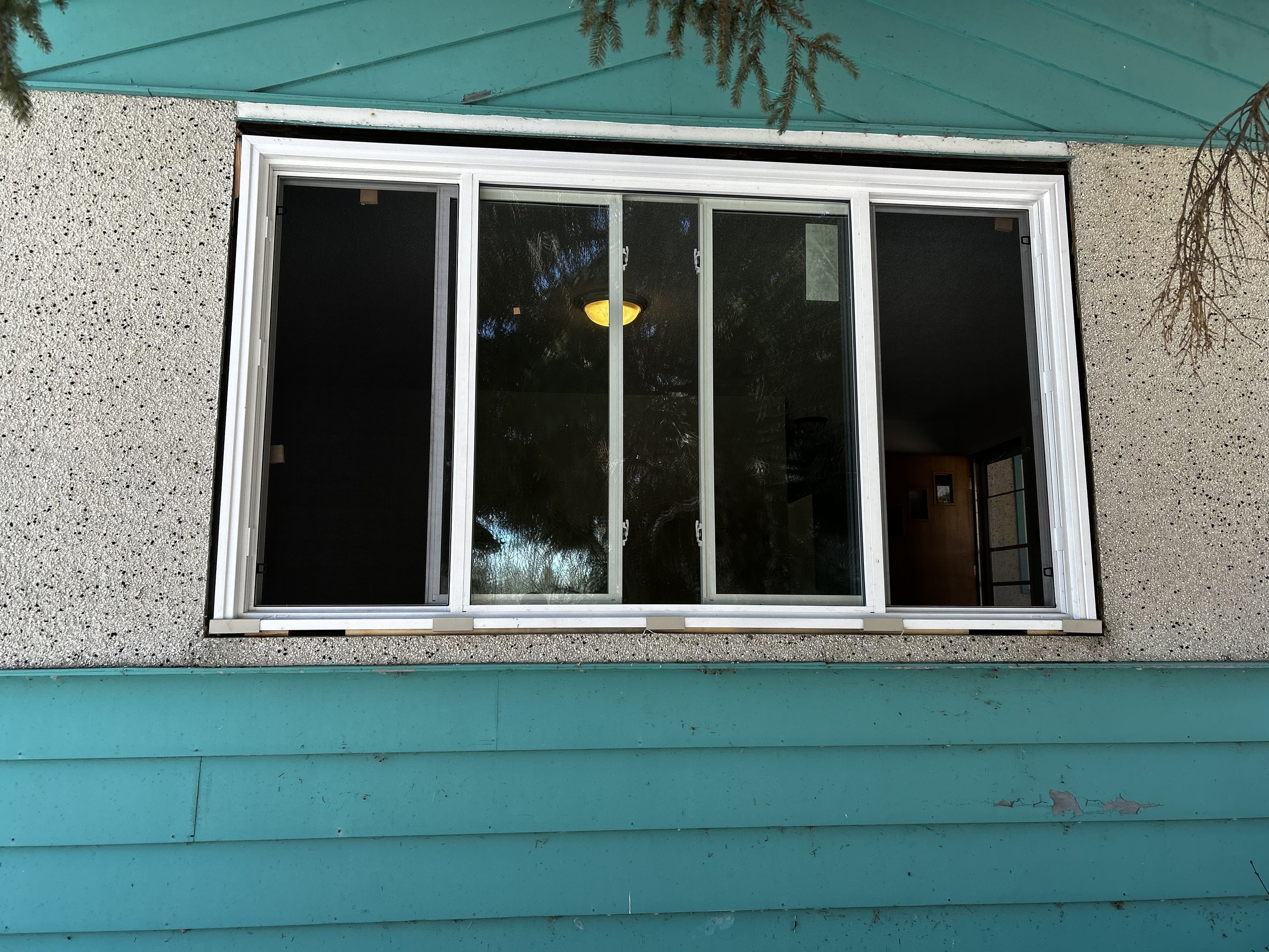 Living room window after