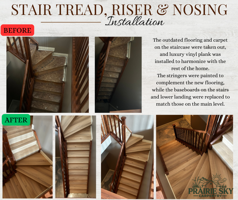 Stair Treads, Risers, and Nosing Replacement