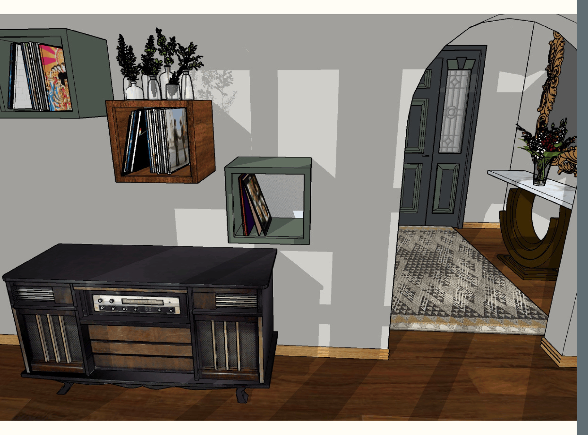 digital design of record player area