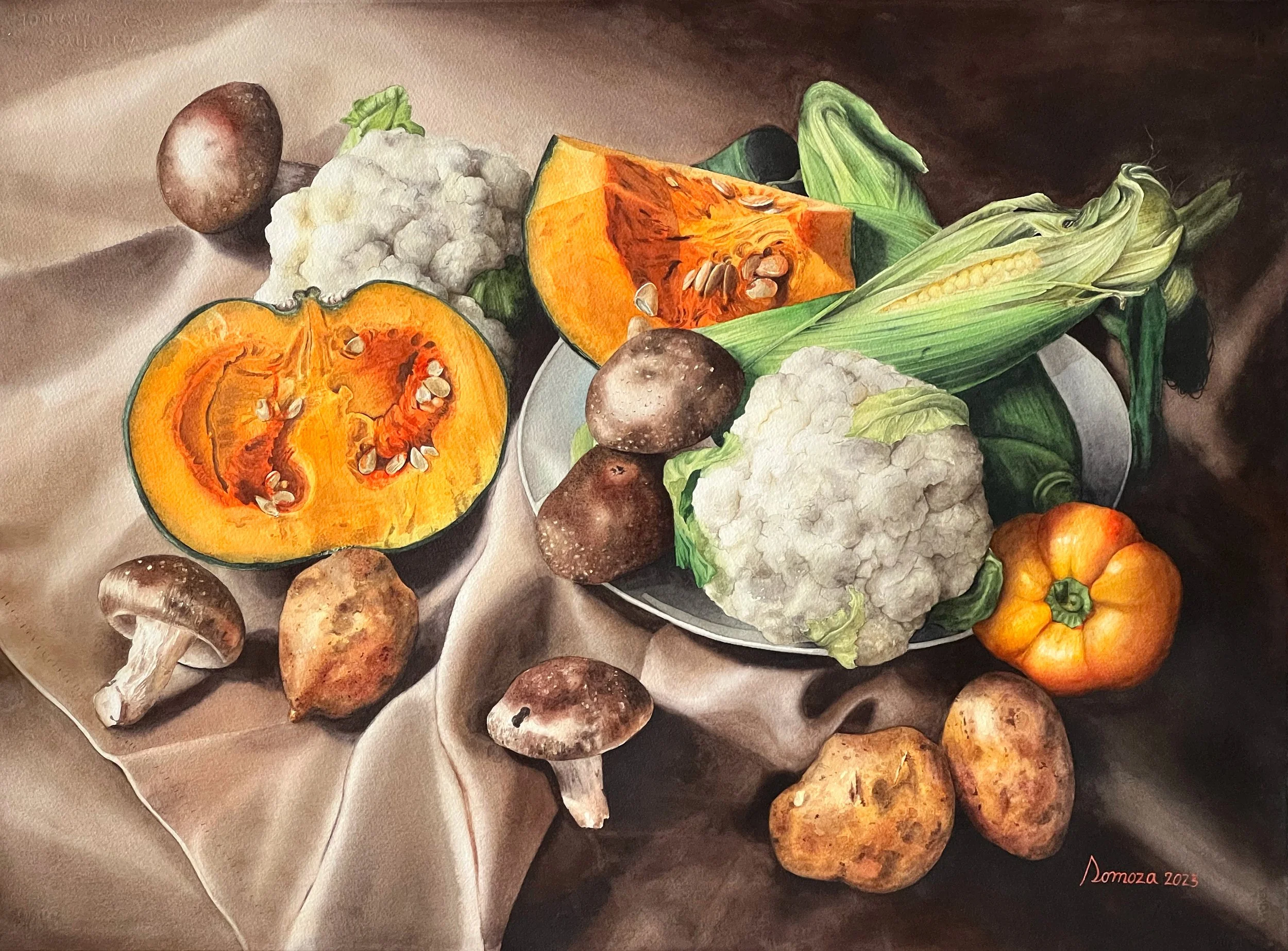 自然の色 (Nature's colors) | Watercolor on paper | 76 x 56 cm | 2024