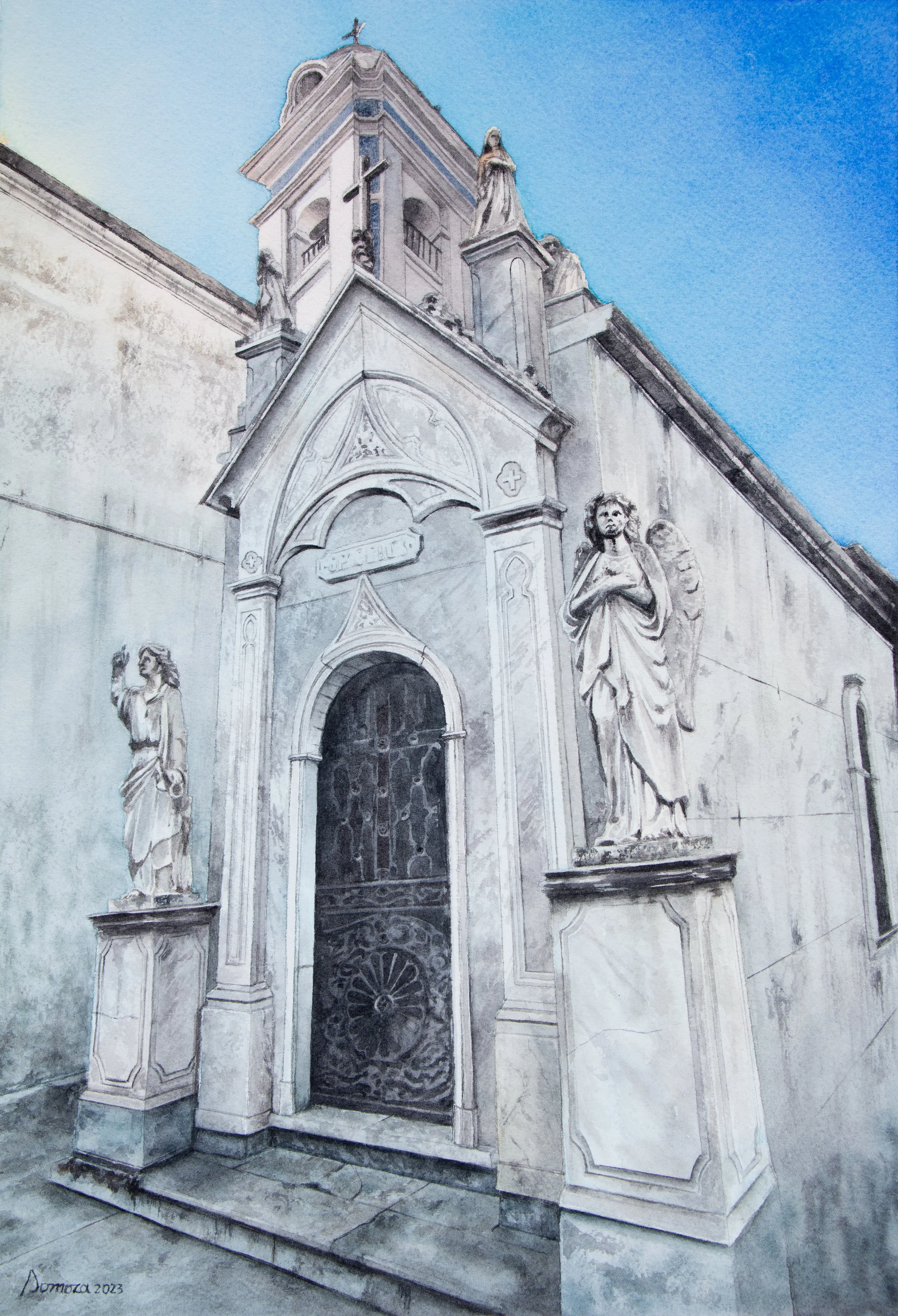 レコレータ 墓地 (La Recoleta Cemetery)
| Watercolor on paper | 23.5 x 33.5 cm | 2023