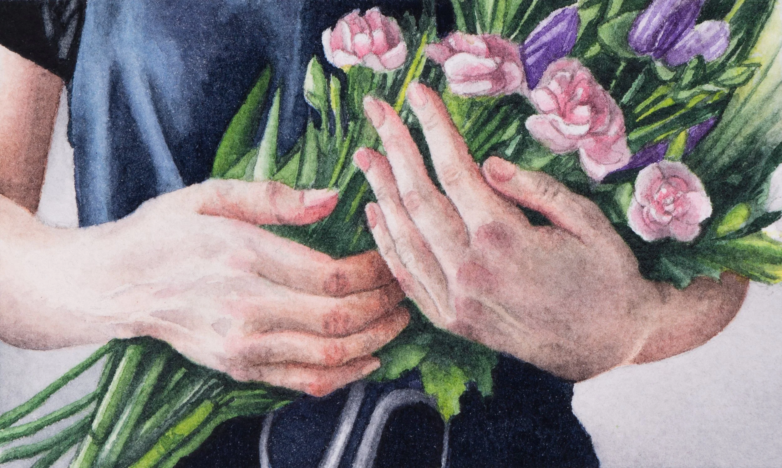 Florist | Watercolor on paper | 9.1 x 5.5 cm (Meishi) | 2025