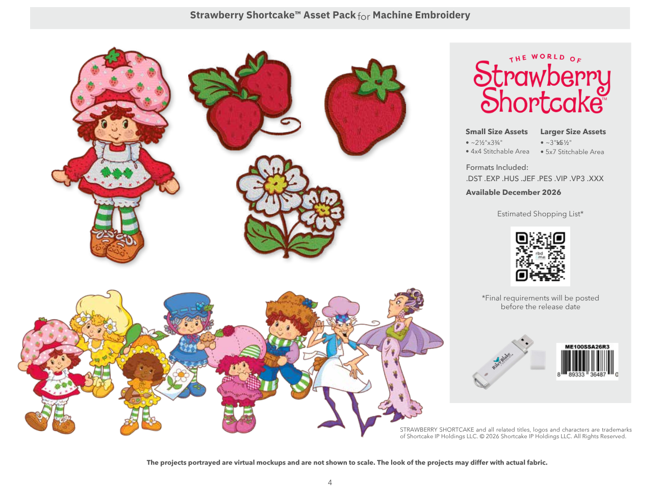 Strawberry Shortcake Complete Project Bundle | The Fabric Floozies
