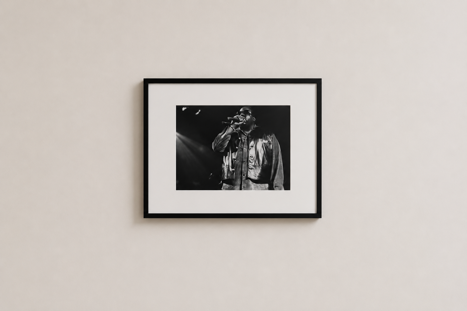 THE NOTORIOUS B.I.G. Photographic Print • Black Frame • 21” × 17”