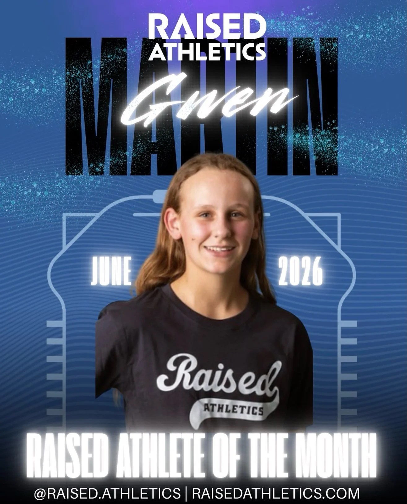 Congratulations to our Athlete of the Month for June 2026 - Gwen Martin! 

Gwen is a grade 9 student at William Derby School.  She stays busy competing with the U15AA Lynx Hockey Team, Avana Lions Flag Football, and the WDS Track &amp; Cross Country 
