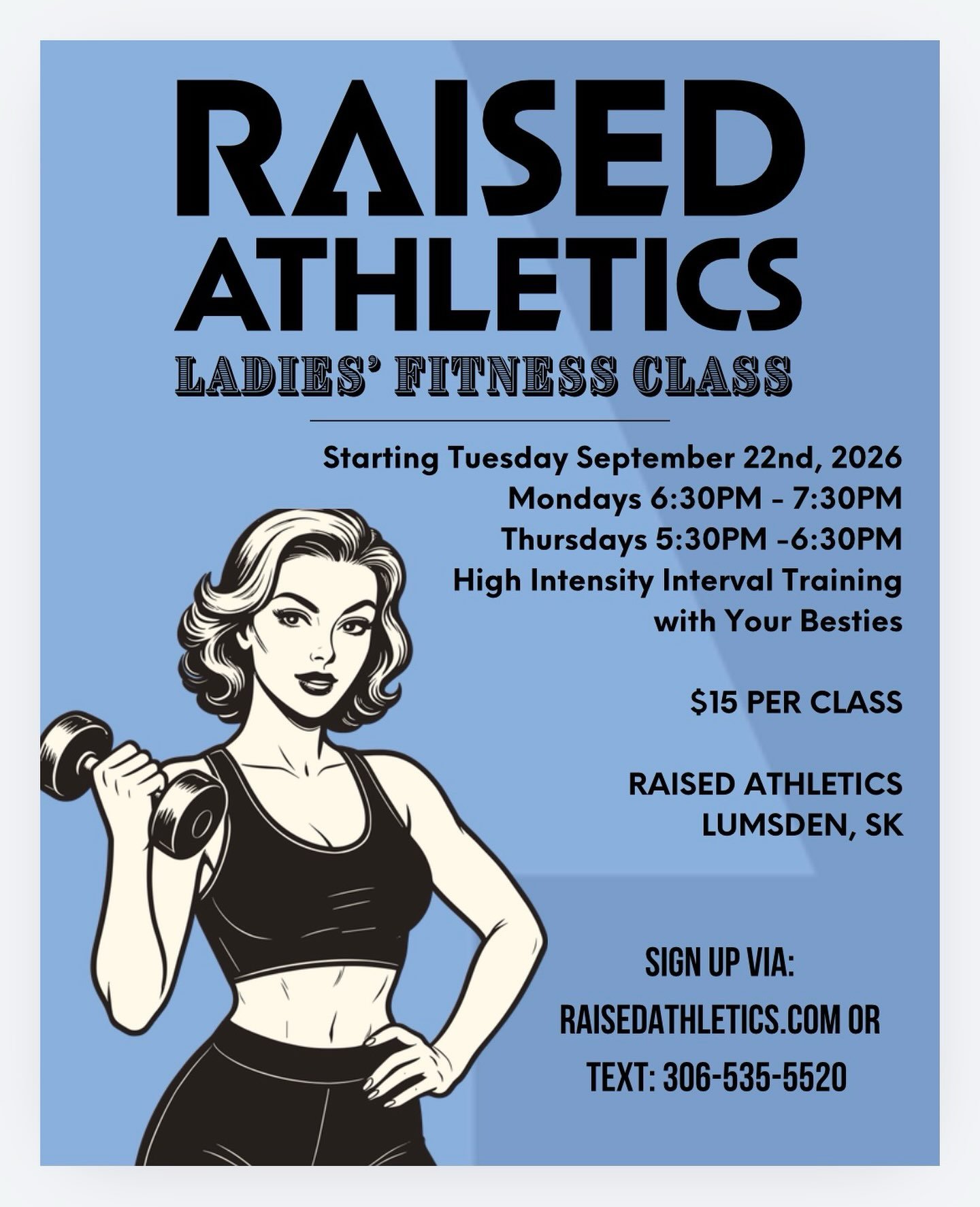 Join us tomorrow night 💙 

Give us a call or text to join. 

#fitness #sask #gym #lumsden #regina