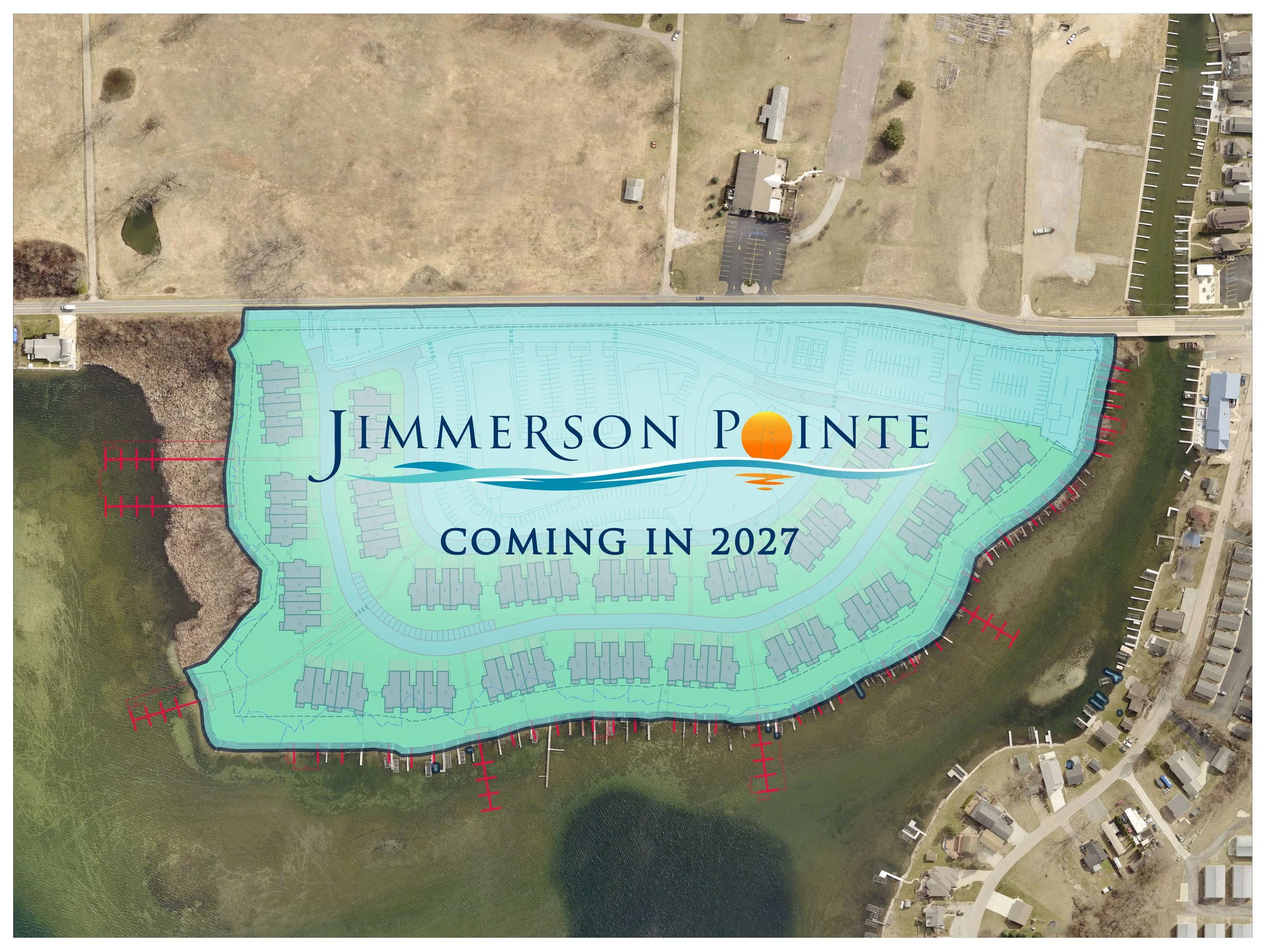 Jimmerson Pointe luxury lakefront condo layout