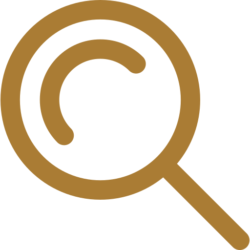 Magnifying glass icon with a question mark inside.