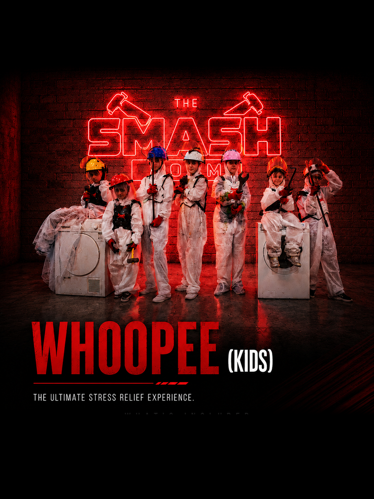 Whoopee kids package at The Smash Room Dubai: 1 DVD player and 5 glasses