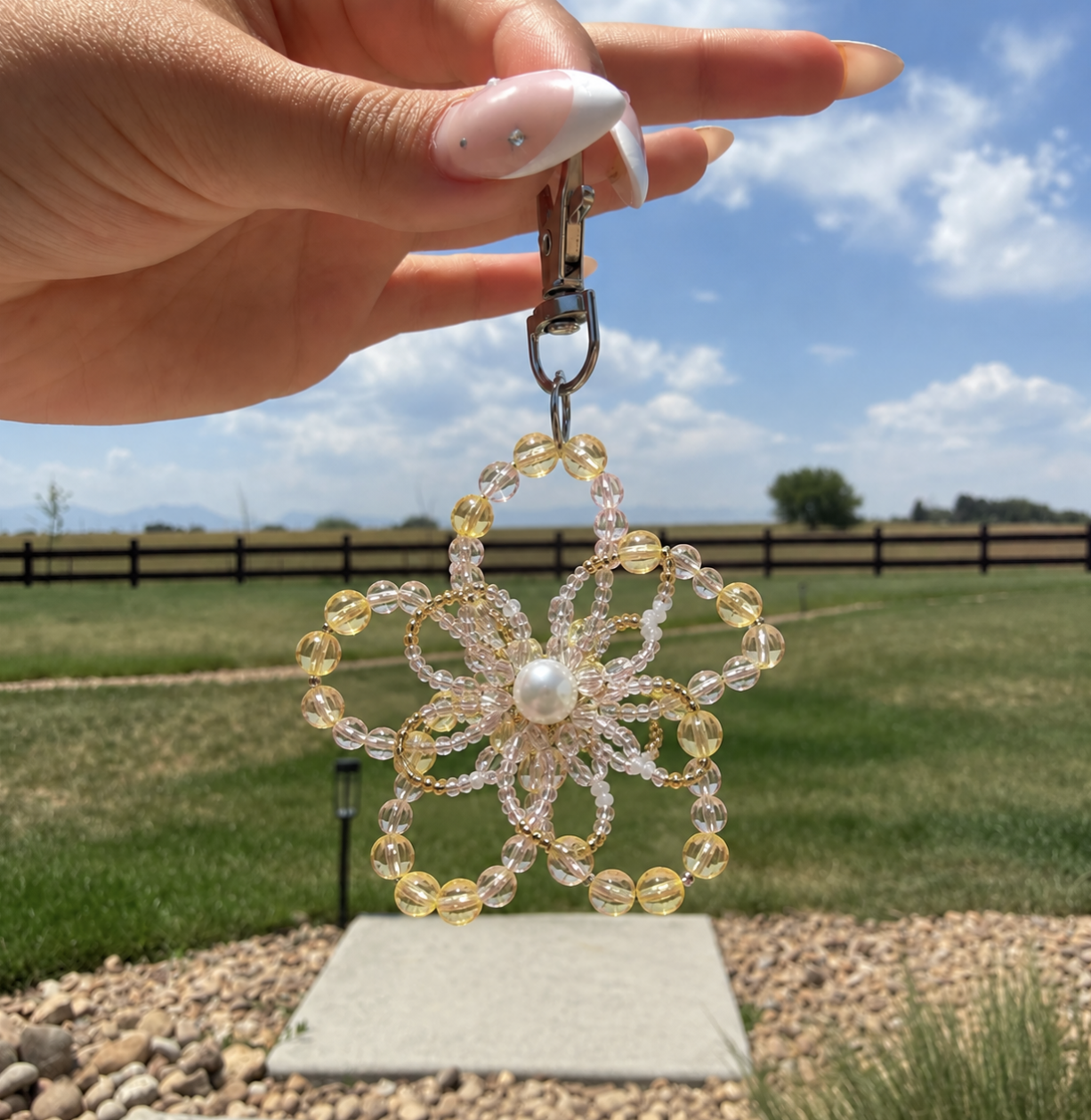 Beaded Flower Charms