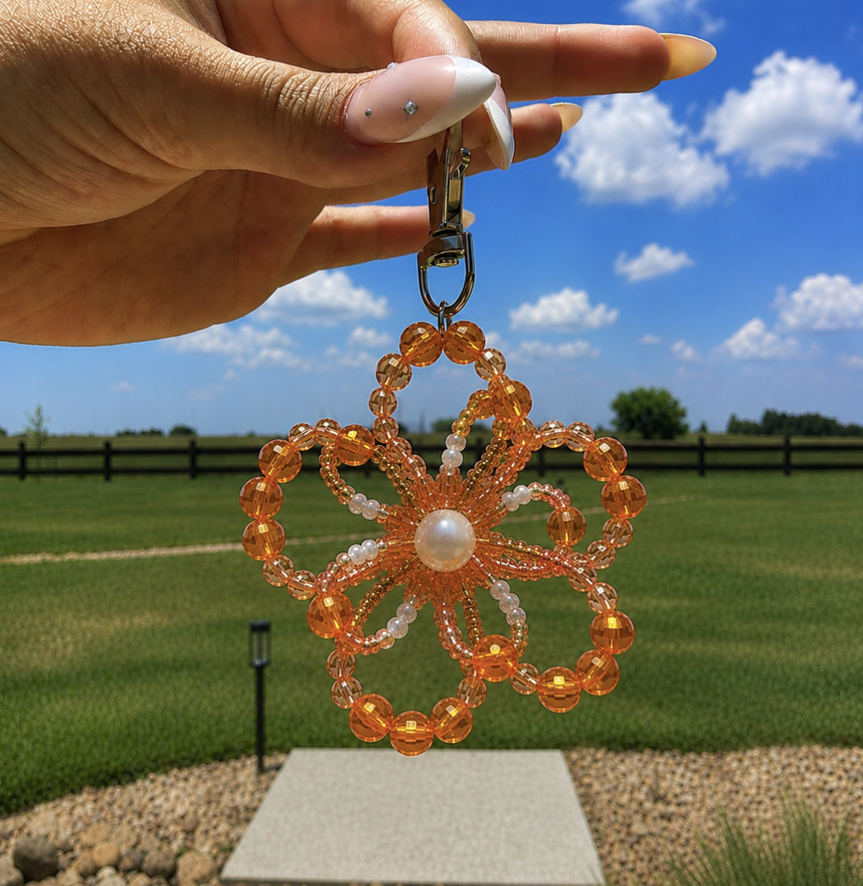 Beaded Flower Charms