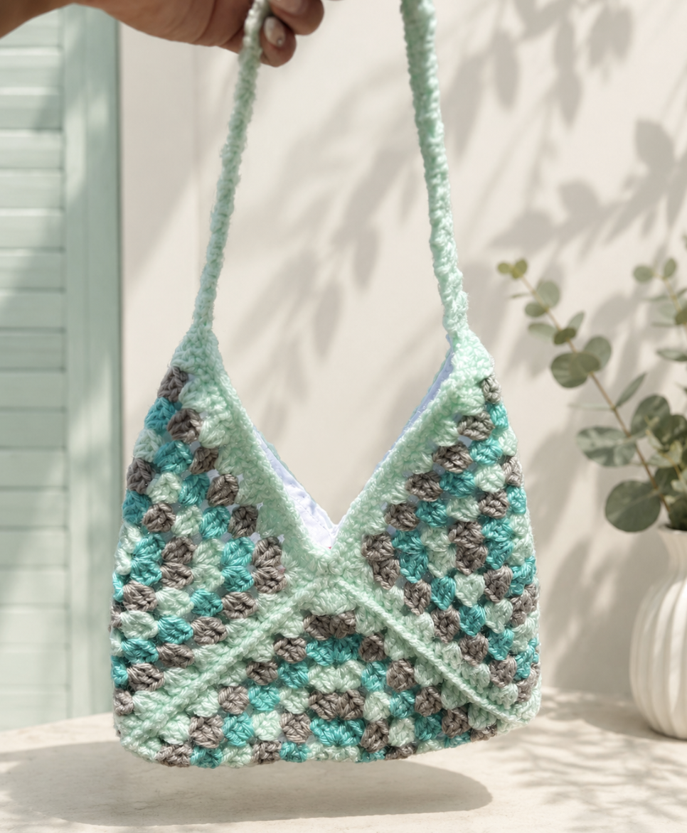Mint Triangle Purse