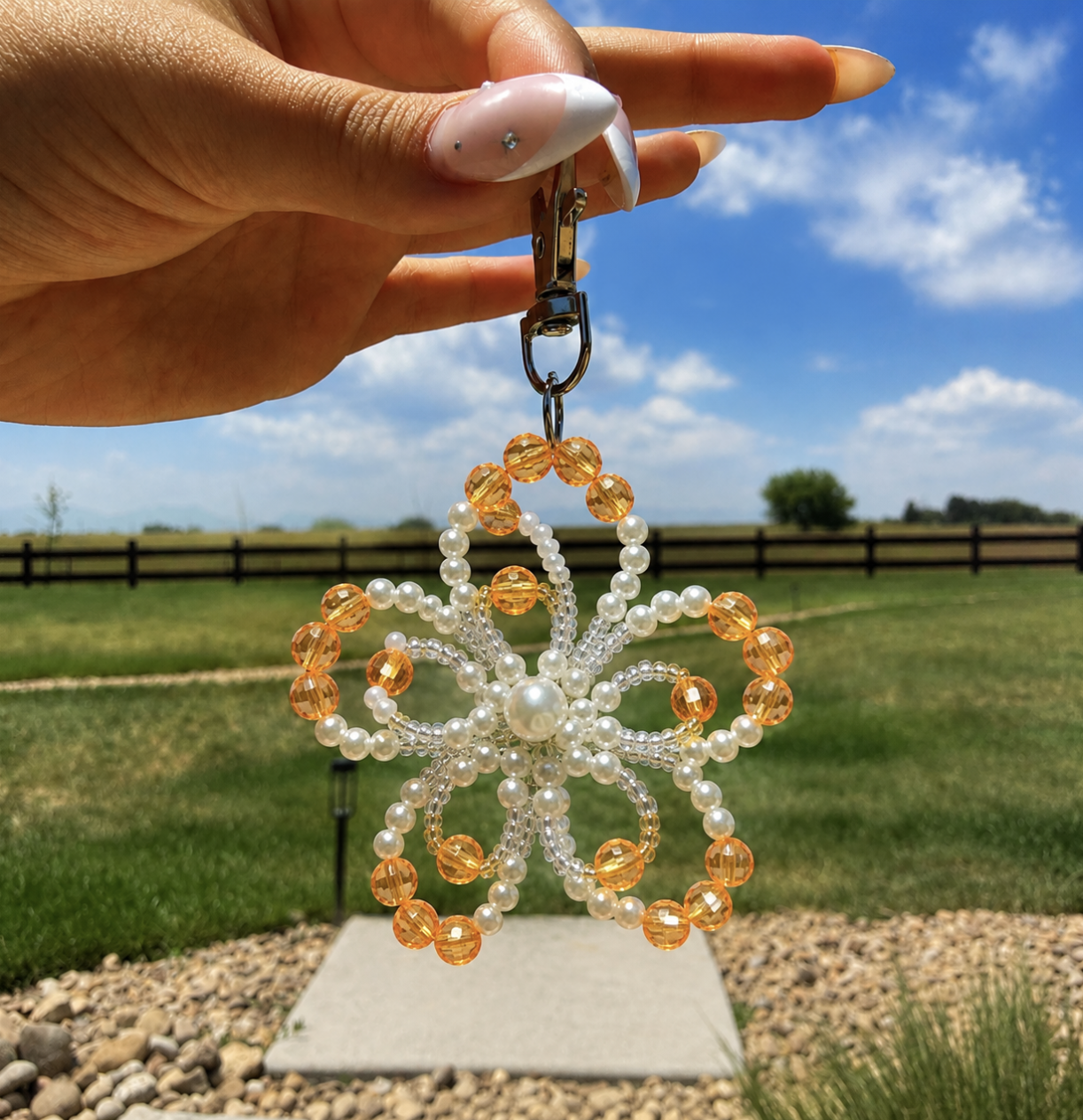 Beaded Flower Charms