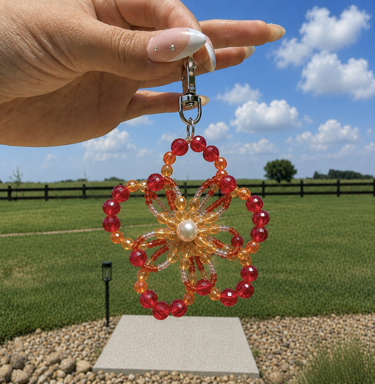Beaded Flower Charms