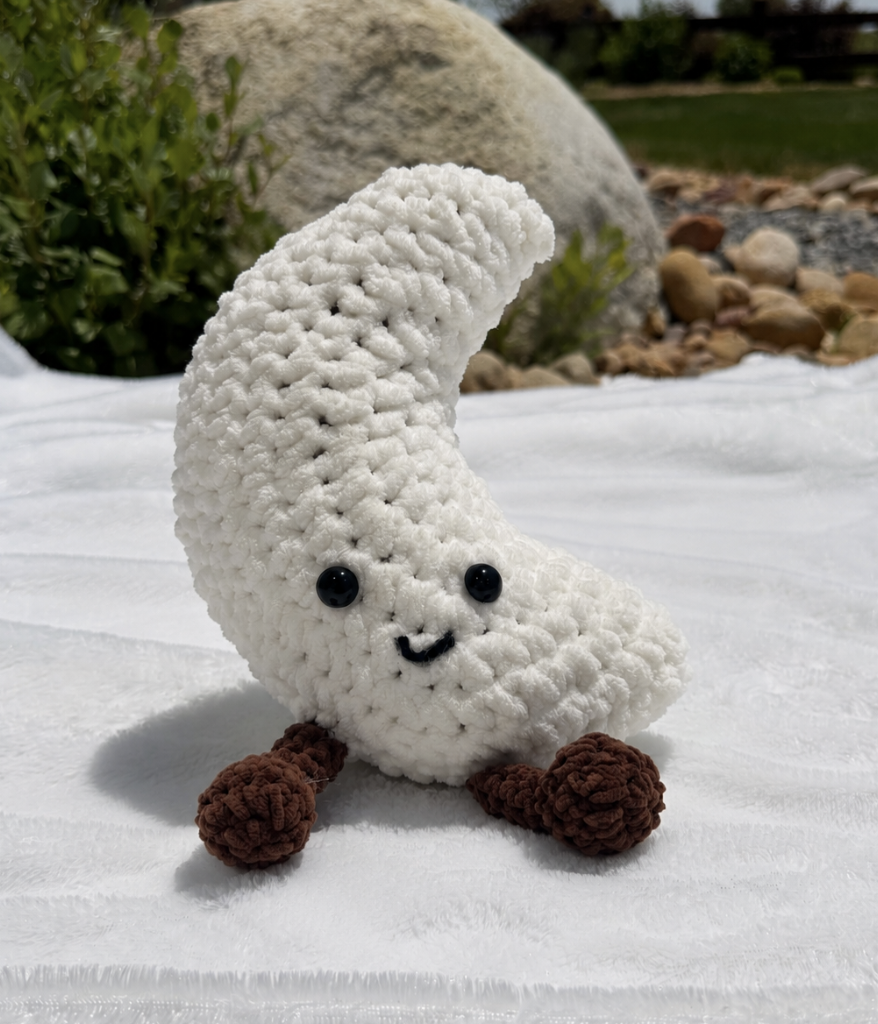 Crocheted Moon Plush