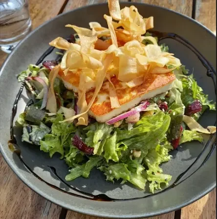 Grilled halloumi salad served at The Good Home Wigram