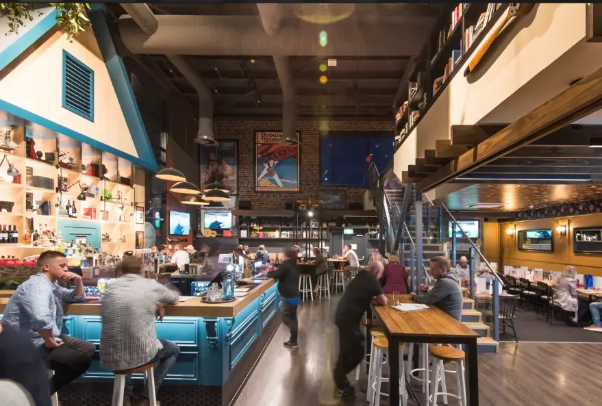 Bar and dining area inside The Good Home Wigram gastropub