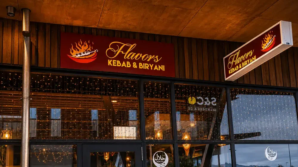 Flavors Kebab and Biryani restaurant at The Landing Wigram in Christchurch