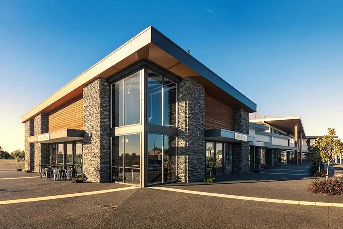 Silverstream Shopping Centre retail buildings in Kaiapoi near Christchurch