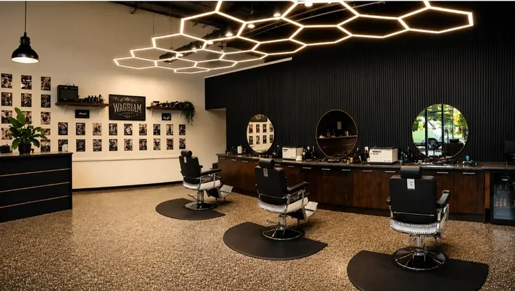 Interior of Wigram Barbers at The Landing Wigram in Christchurch