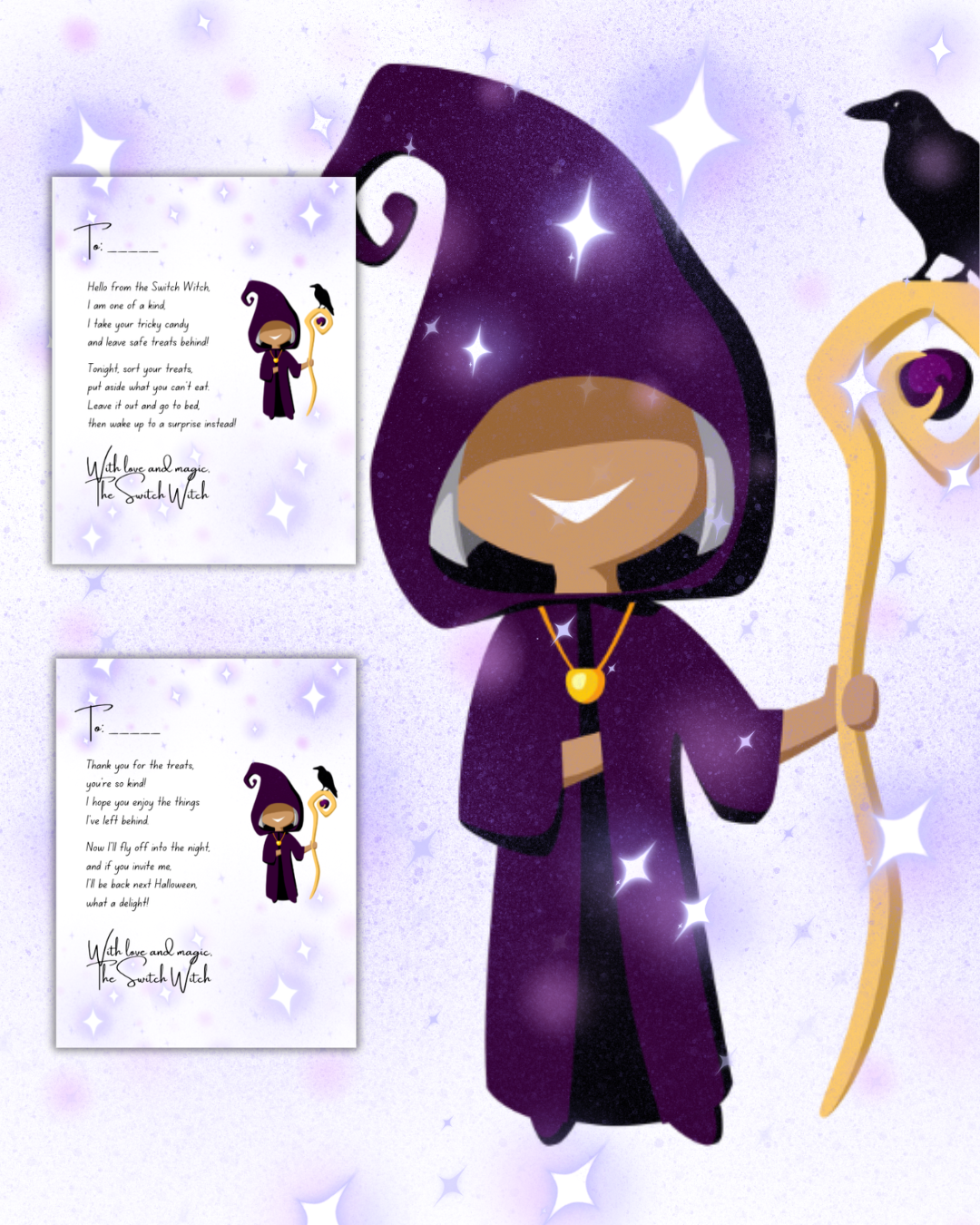 Switch Witch Letter Templates
