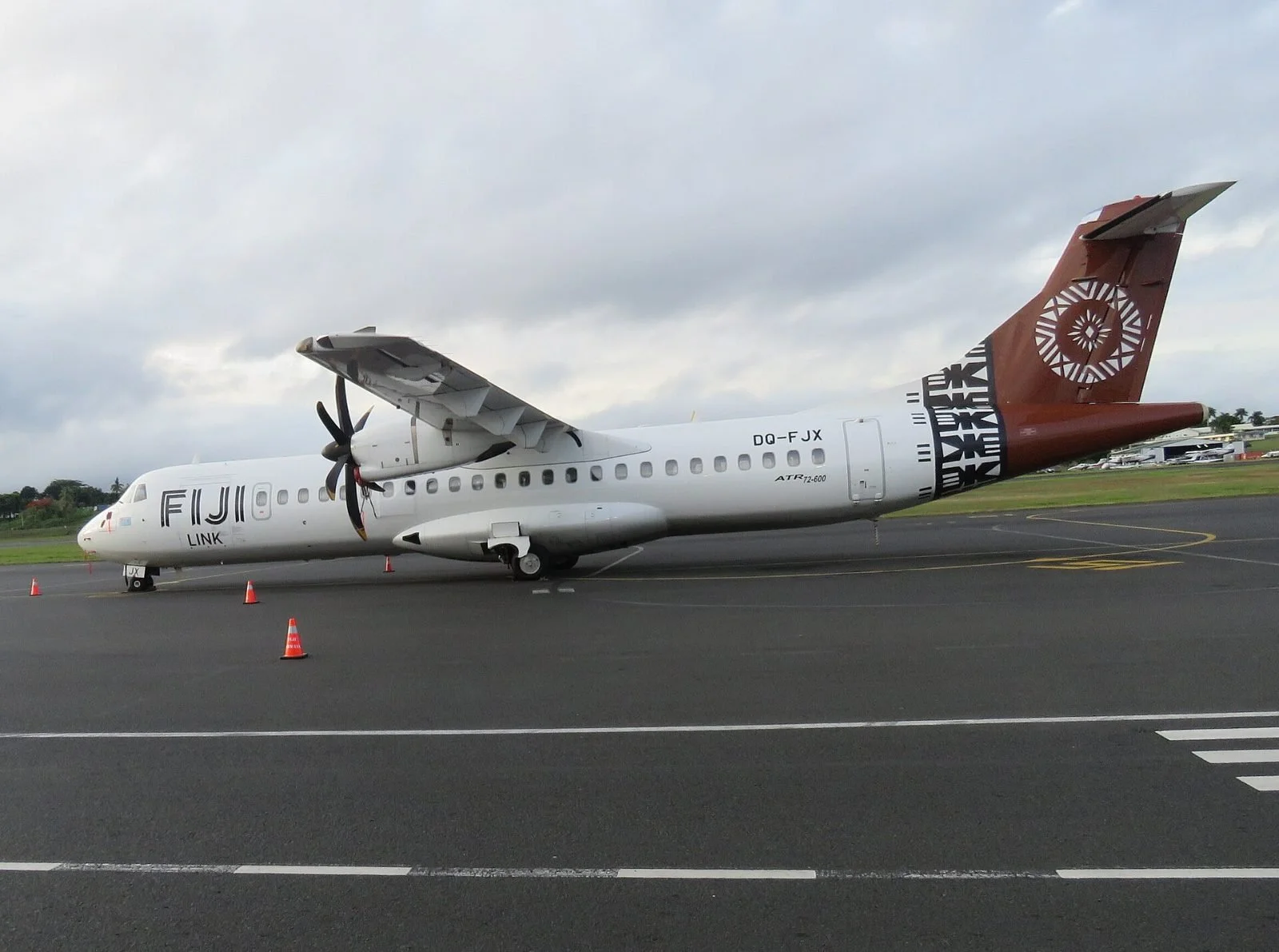 Fiji Link ATR 72-600 aircraft, which flies domestic routes from Nausori Airport
