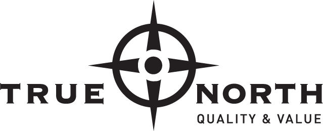 Logo with compass rose and the words "TRUE NORTH" and "QUALITY & VALUE" underneath.