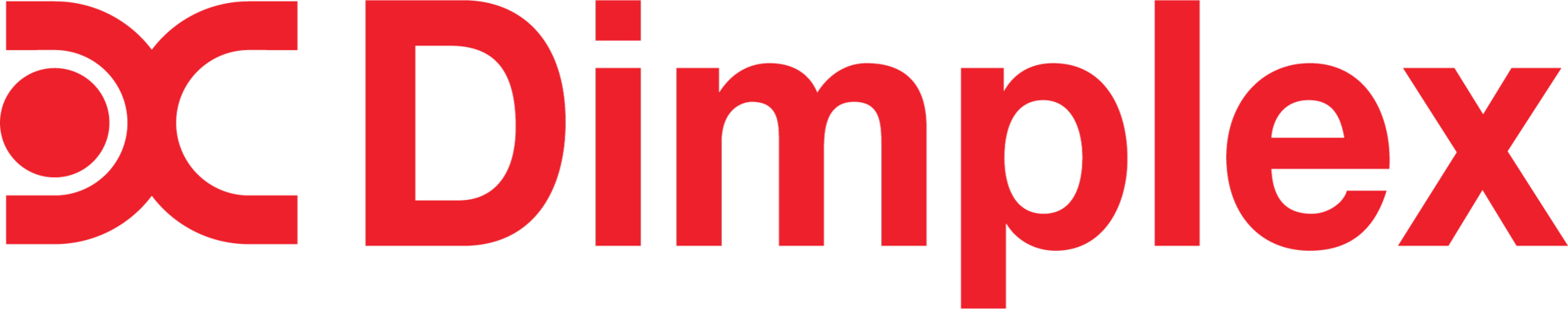 The Dimplex logo in red and black.