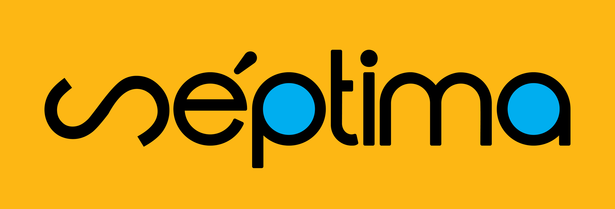 Logotipo de YouTube con letras en negrita y puntos azules en un fondo amarillo