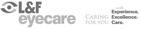 L&F Eyecare logo with slogan 'Caring for You'