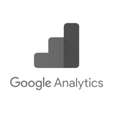 Google Analytics logo with a bar graph icon and text