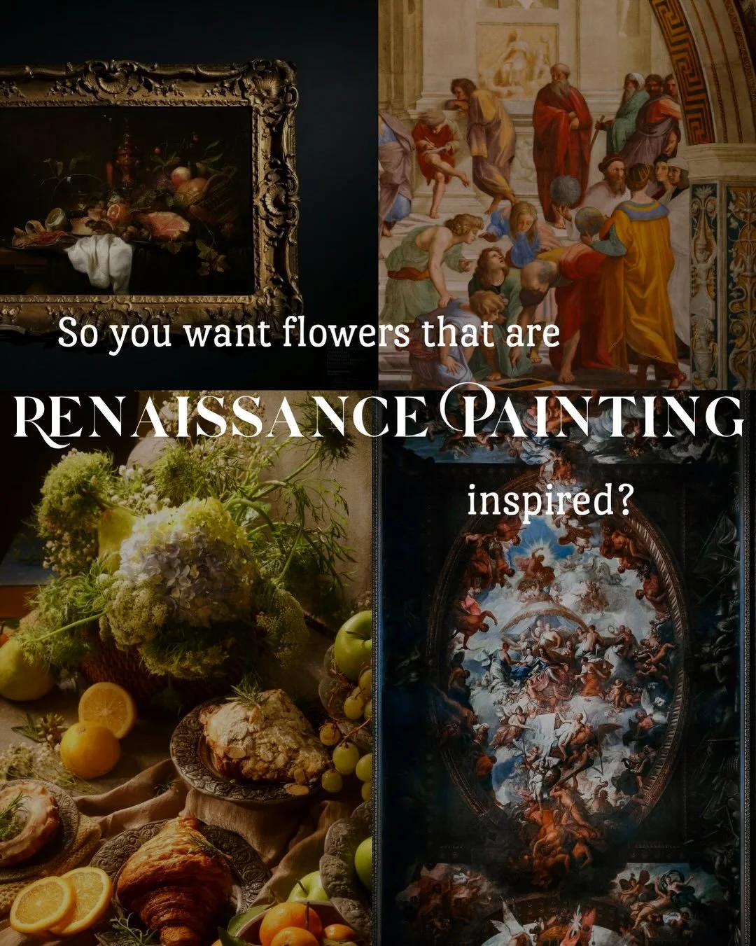 Here&rsquo;s how the Renaissance Painting theme from last week&rsquo;s market went down:)
What theme should I try next for the flowers?