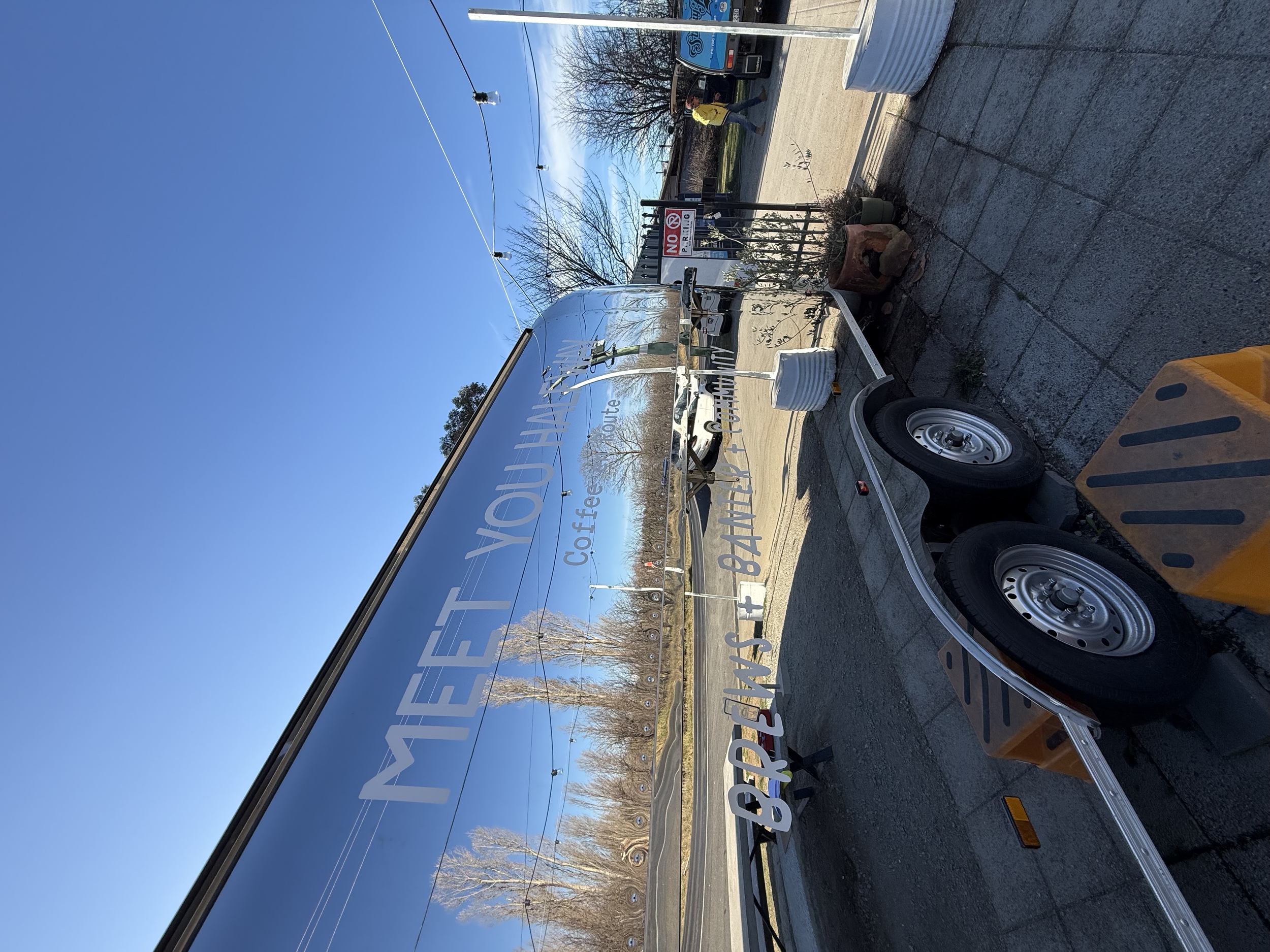 Meet You Halfway – Coffee truck lettering.