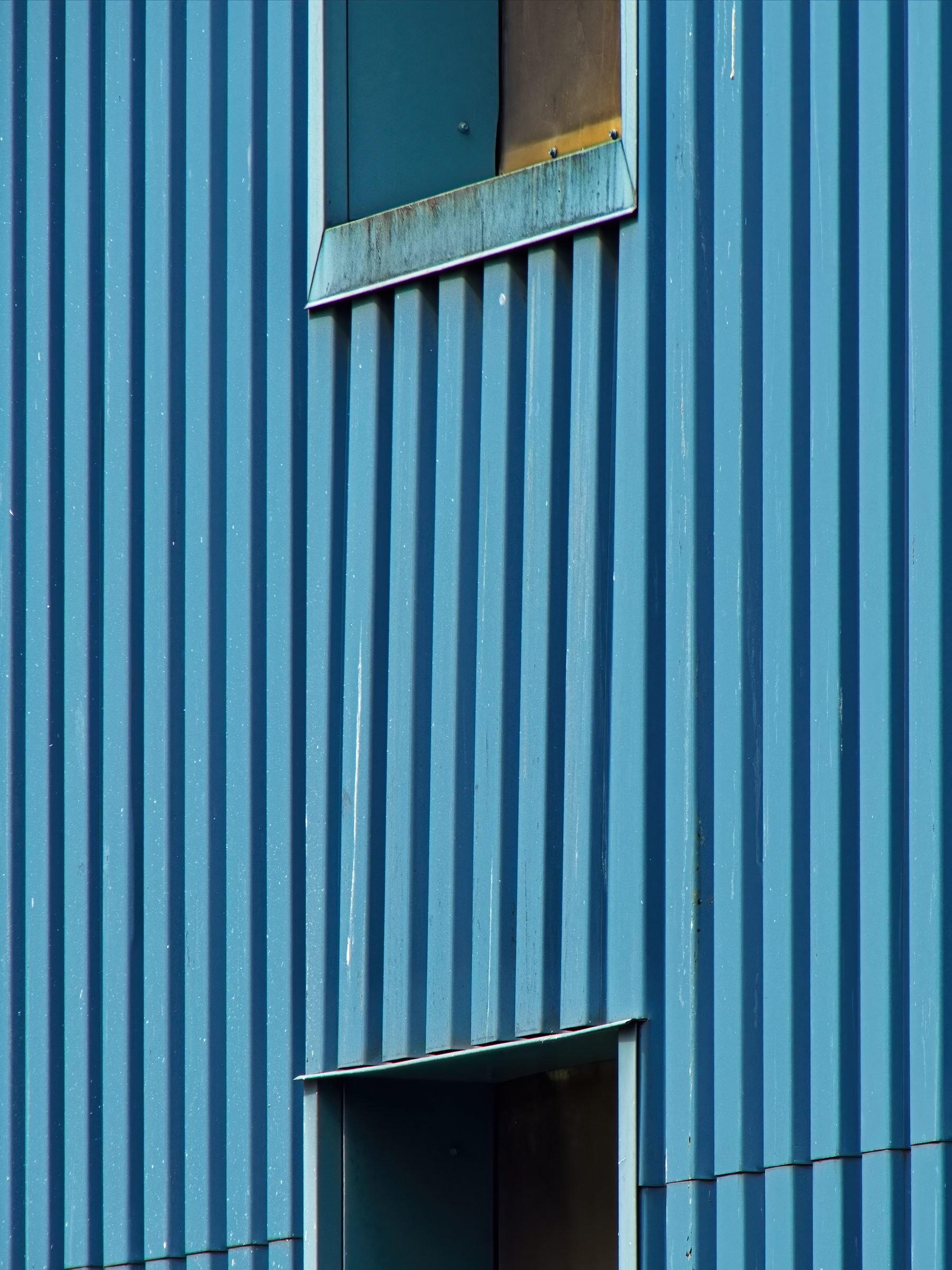 Exterior of an industrial building facade