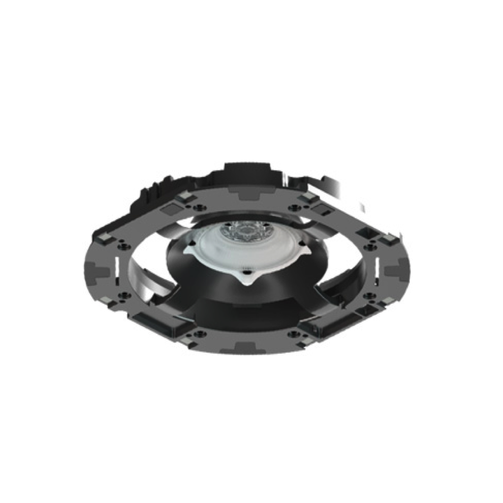 Deckenleuchte mit Metallrahmen und integriertem Leuchtmittel