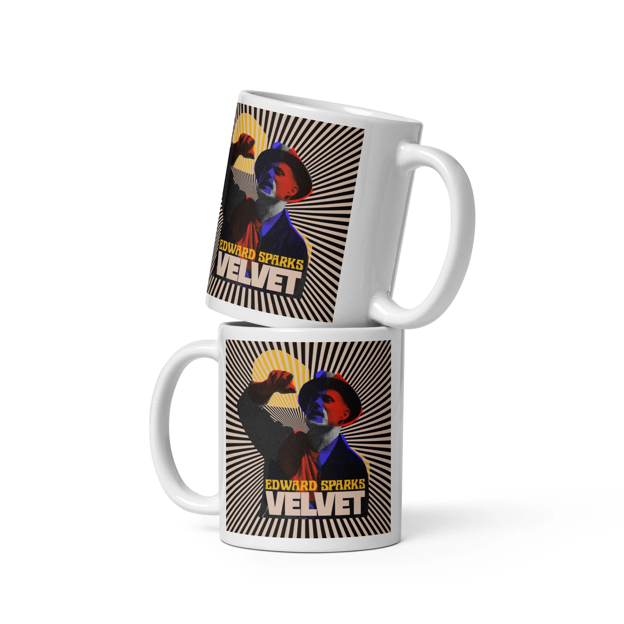 White glossy mug