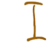 A gold-colored Roman numeral One.