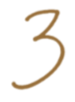 Number three written in gold.
