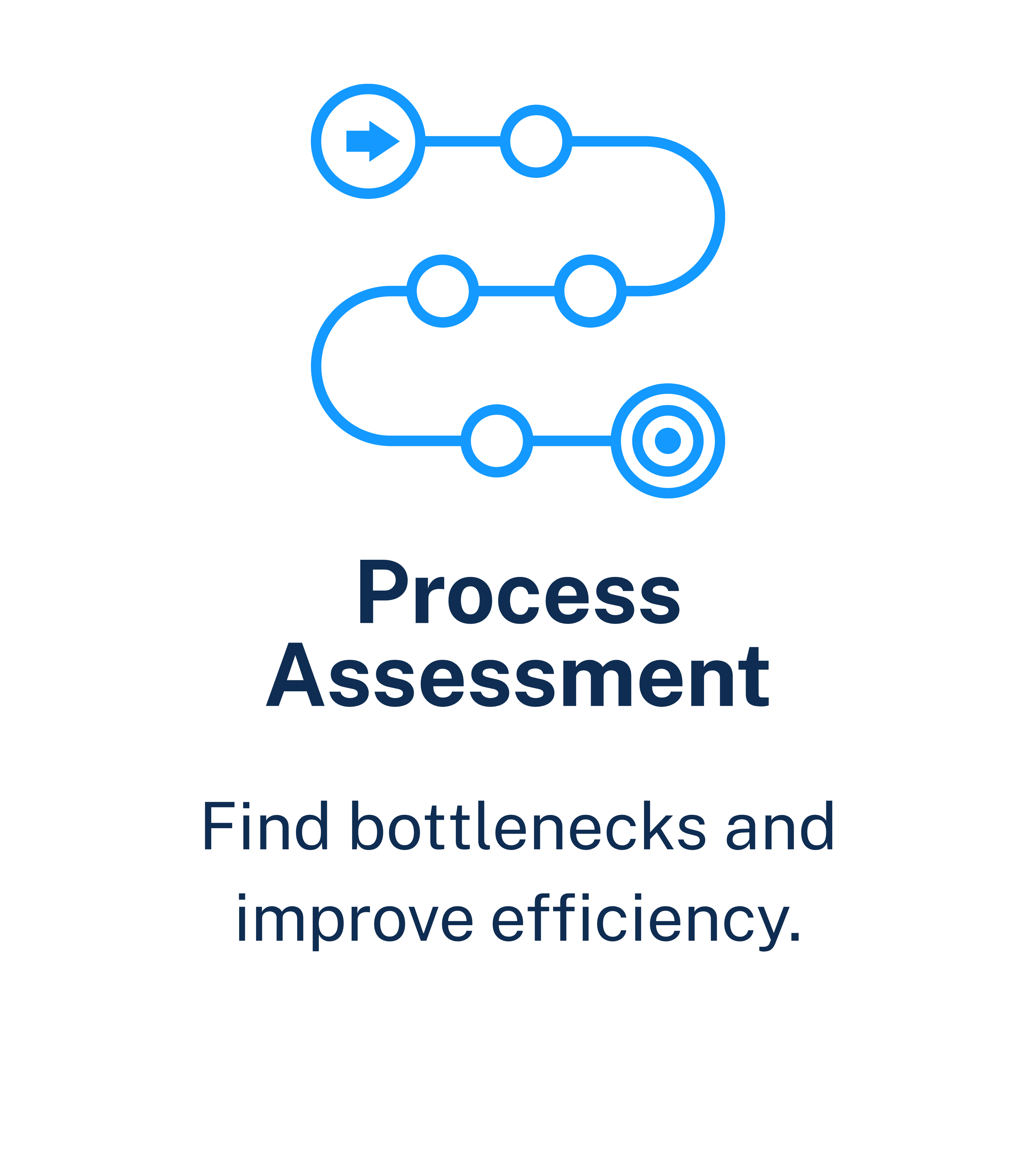 Process Assessment identifying workflow bottlenecks, inefficiencies and opportunities to improve business processes.
