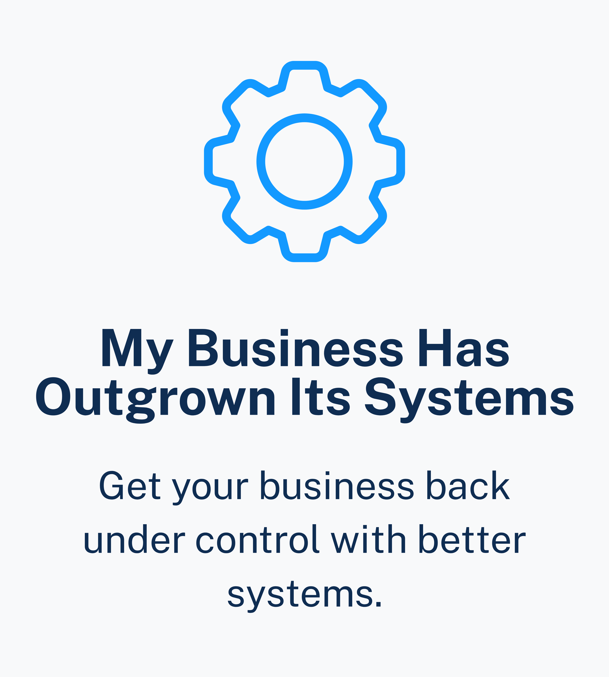 Outgrown your current systems? PrimeOps identifies operational bottlenecks, redesigns inefficient processes and implements practical improvements that increase productivity, consistency and business performance as your company grows.