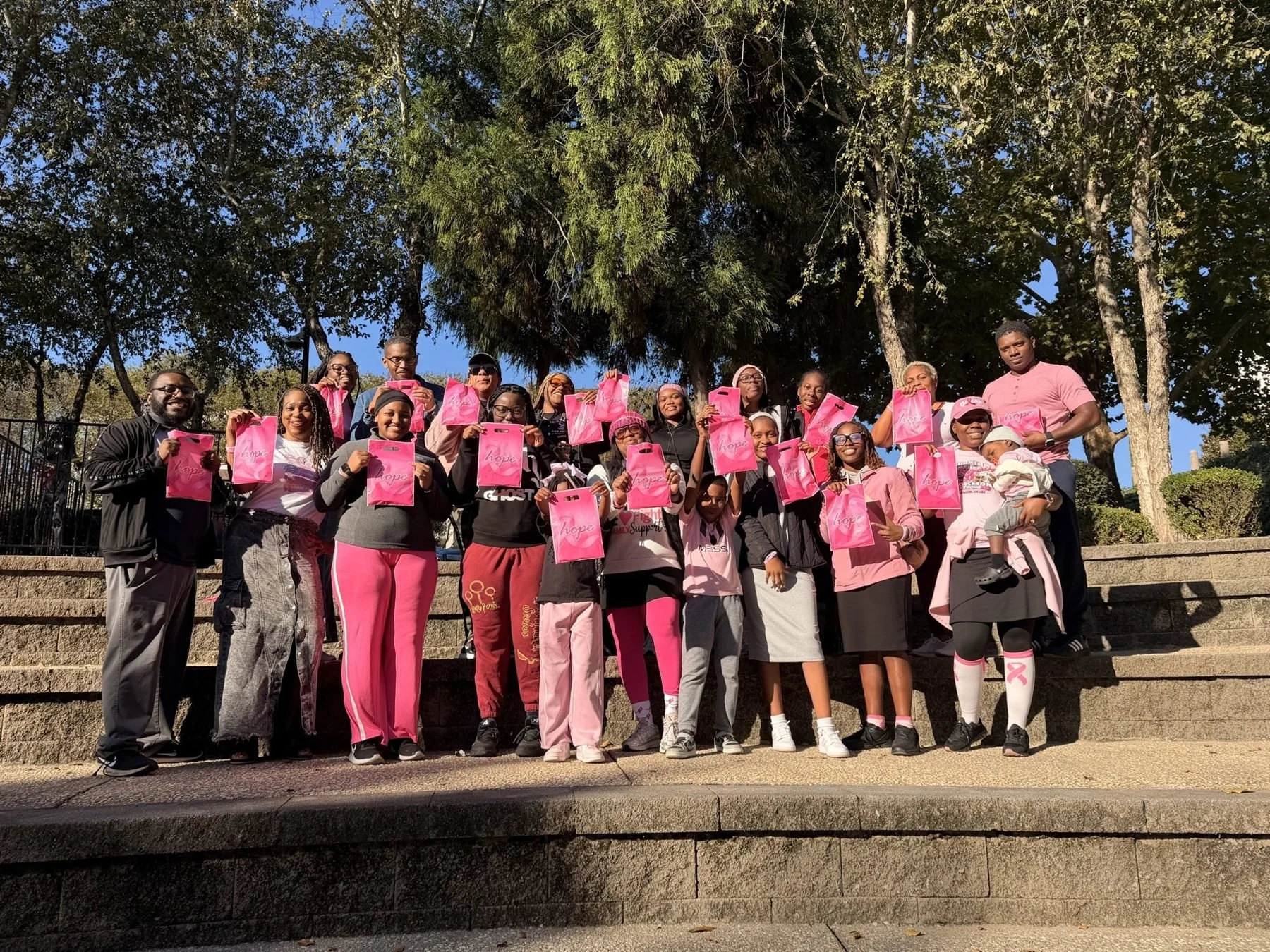 Women's ministry members dressed in pink at The Remnant Movement